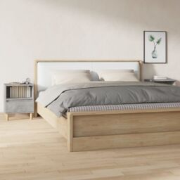 Berkfield Home Bedside Cabinets 2 pcs Concrete Grey 40x35x50 cm - Size: 40 x 35 x 50 cm - thumbnail 1