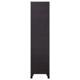 Berkfield Home Locker Cabinet Anthracite & White 90x40x180 cm Steel in Black - Size: 90 x 40 x 180 cm - thumbnail 4