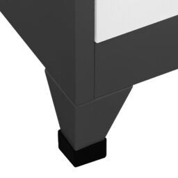 Berkfield Home Locker Cabinet Anthracite & White 90x40x180 cm Steel in Black - Size: 90 x 40 x 180 cm - thumbnail 6