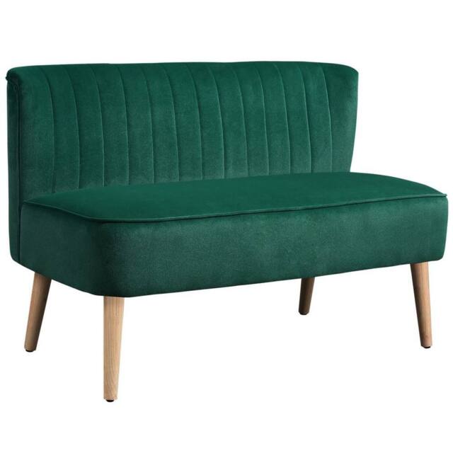 SPETLEK 117cm Loveseat Sofa 2 Seater Sofa with Padded Seat in Green - Size: 0.6m2 - image 1