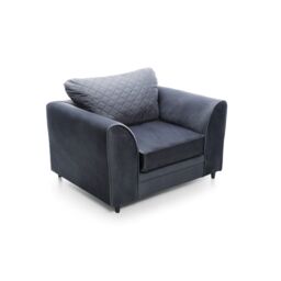 Abakus Direct Chicago Spill-Proof Velvet Armchair in Dark Grey - thumbnail 6