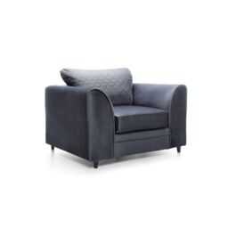 Abakus Direct Chicago Spill-Proof Velvet Armchair in Dark Grey - thumbnail 3