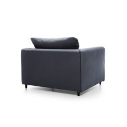Abakus Direct Chicago Spill-Proof Velvet Armchair in Dark Grey - thumbnail 4