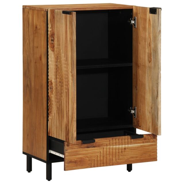 Berkfield Home Highboard 60x33x100 cm Solid Wood Acacia in Brown - Size: 60 x 33 x 100 cm - image 1