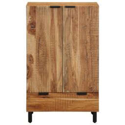 Berkfield Home Highboard 60x33x100 cm Solid Wood Acacia in Brown - Size: 60 x 33 x 100 cm - thumbnail 3