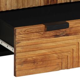 Berkfield Home Highboard 60x33x100 cm Solid Wood Acacia in Brown - Size: 60 x 33 x 100 cm - thumbnail 7