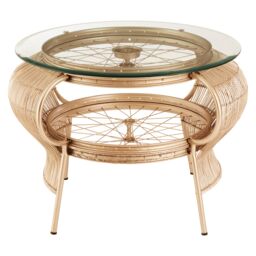 Orsina Durable Gold Finish Table, Side Table For Livingroom, Modern Aesthetic Design Bedside Table in Rose Gold - thumbnail 3
