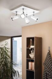 Eglo Tamara 1 Metal 4-Light Wired Ceiling Spot Light in White - thumbnail 2