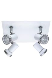 Eglo Tamara 1 Metal 4-Light Wired Ceiling Spot Light in White - thumbnail 1
