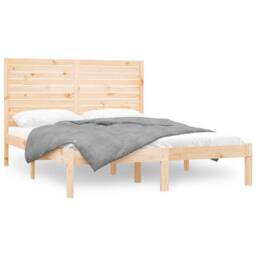 Berkfield Home Bed Frame Solid Wood 120x200 cm in Brown - Size: Small Double - thumbnail 2