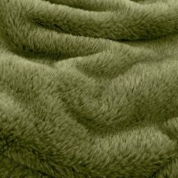 Furn Kallu Reversible Faux-Fur Throw in Olive - Size: 150 cm x 200 cm - thumbnail 4