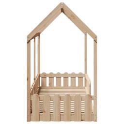 Berkfield Home Kids' House Bed Frame without Mattress 80x200 cm Solid Wood Pine in Brown - thumbnail 5