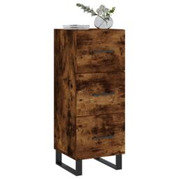 Berkfield Home Sideboard Smoked Oak 34.5x34x90 cm Engineered Wood in Brown - thumbnail 3