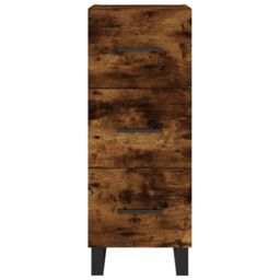 Berkfield Home Sideboard Smoked Oak 34.5x34x90 cm Engineered Wood in Brown - thumbnail 6
