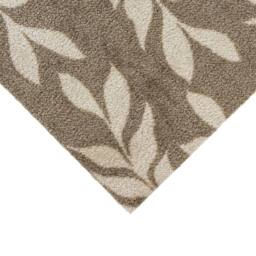 JVL Mega Doormat & Runner - Leaves in Light Brown - Size: 100 cm diameter - thumbnail 2