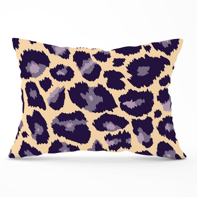 Warren Reed - Designer Leopard Print Cushions in Purple - Size: 45 cm x 45 cm - image 1