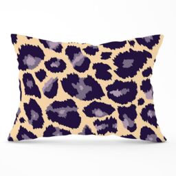 Warren Reed - Designer Leopard Print Cushions in Purple - Size: 45 cm x 45 cm - thumbnail 1