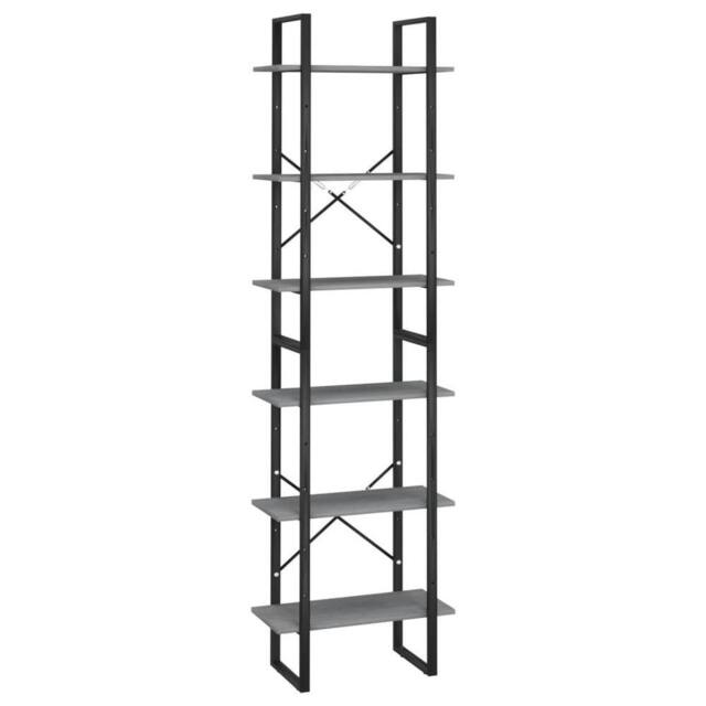 Berkfield Home Storage Shelf Grey 60x30x210 cm Solid Wood Pine - Size: 60 x 30 x 210 cm - image 1