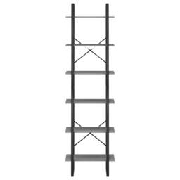 Berkfield Home Storage Shelf Grey 60x30x210 cm Solid Wood Pine - Size: 60 x 30 x 210 cm - thumbnail 3
