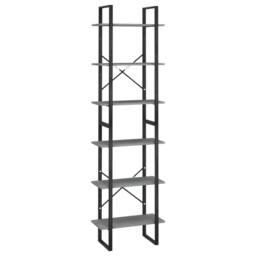 Berkfield Home Storage Shelf Grey 60x30x210 cm Solid Wood Pine - Size: 60 x 30 x 210 cm - thumbnail 1