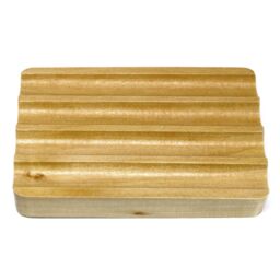 KDMD Hemu Wood Soap Dish - Corrugated in Brown - thumbnail 2