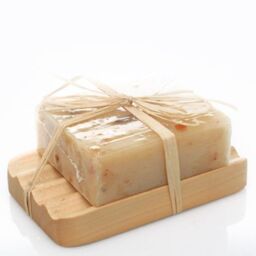 KDMD Hemu Wood Soap Dish - Corrugated in Brown - thumbnail 3