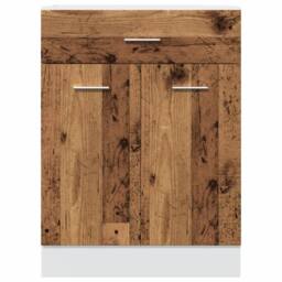 Berkfield Home Drawer Bottom Cabinet Lyon Old Wood 60x46x81.5 cm Engineered Wood in Brown - thumbnail 4