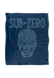Warner Brothers Mortal Kombat 152x127cm Sub-Zero Silky Touch Super Soft Throw Blanket in White - Size: 152x127 cm - thumbnail 1