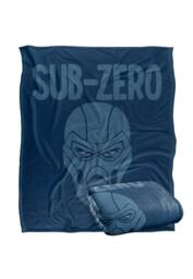 Warner Brothers Mortal Kombat 152x127cm Sub-Zero Silky Touch Super Soft Throw Blanket in White - Size: 152x127 cm - thumbnail 2