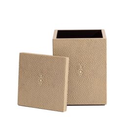 Posh Trading Company Chelsea Cotton Wool Box - Faux Shagreen Natural in Beige - thumbnail 3