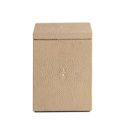 Posh Trading Company Chelsea Cotton Wool Box - Faux Shagreen Natural in Beige - thumbnail 2