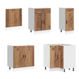 Berkfield Home 11 Piece Kitchen Cabinet Set Porto Old Wood Engineered Wood in Brown - thumbnail 4
