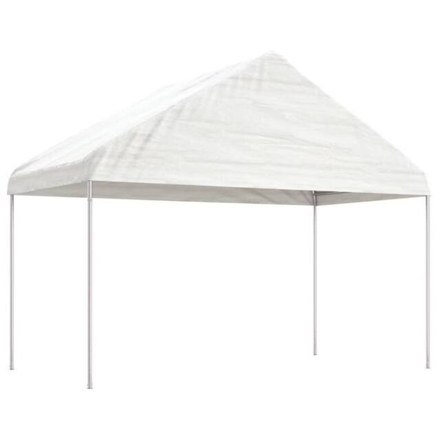 Berkfield Home Gazebo with Roof White 4.46x4.08x3.22 m Polyethylene - image 1