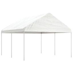 Berkfield Home Gazebo with Roof White 4.46x4.08x3.22 m Polyethylene - thumbnail 2