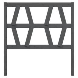 Berkfield Home Beautiful Bed Headboard Grey 96x4x100 cm Solid Wood Pine - Size: 96 x 4 x 100 cm - thumbnail 1