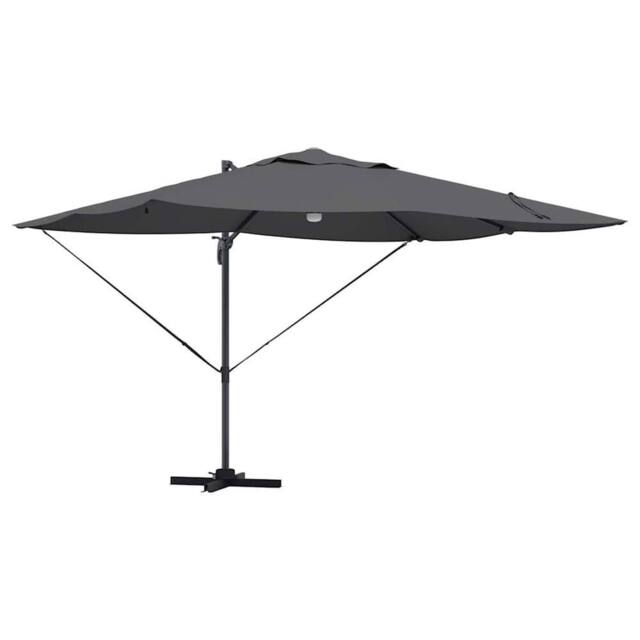 Berkfield Home Cantilever Umbrella - Anthracite Anthracite Polyester Large in Dark Grey - image 1