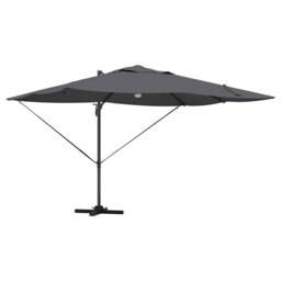 Berkfield Home Cantilever Umbrella - Anthracite Anthracite Polyester Large in Dark Grey