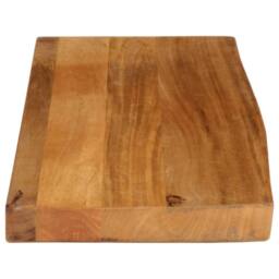 Berkfield Home Table Top Live Edge 70x30x3.8 cm Solid Wood Mango in Brown - thumbnail 4
