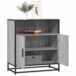 Berkfield Home Sideboard Grey Sonoma 68x35x76 cm Engineered Wood - Size: 68 x 35 x 76 cm - thumbnail 2