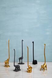 Orsina Fauna Elephant Toilet Roll Holder With Tail in Gold - thumbnail 4