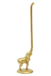Orsina Fauna Elephant Toilet Roll Holder With Tail in Gold