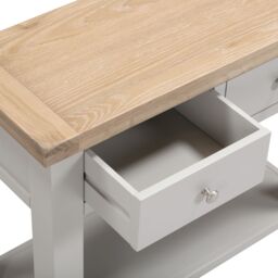 Seconique Windsor 2 Drawer Console Table (Fully Assembled) in Light Grey - thumbnail 7
