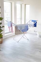 Neo Electric Heated Winged Airer Clothes Dryer Rack in Silver - thumbnail 1