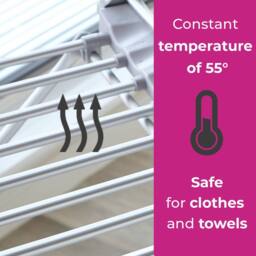 Neo Electric Heated Winged Airer Clothes Dryer Rack in Silver - thumbnail 5