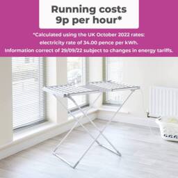 Neo Electric Heated Winged Airer Clothes Dryer Rack in Silver - thumbnail 3