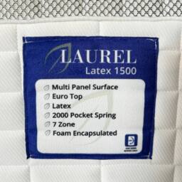 Desire Deco Latex 1500 Pocket Spring Laurel Mattress in White - Size: Double - thumbnail 5