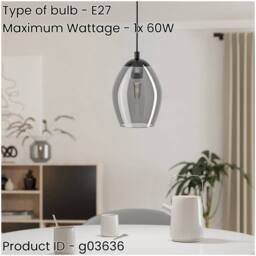Loops Stylish Nickel-Nero Pendant Light for Indoor - Ideal Ceiling Fixture in Metallics - thumbnail 2