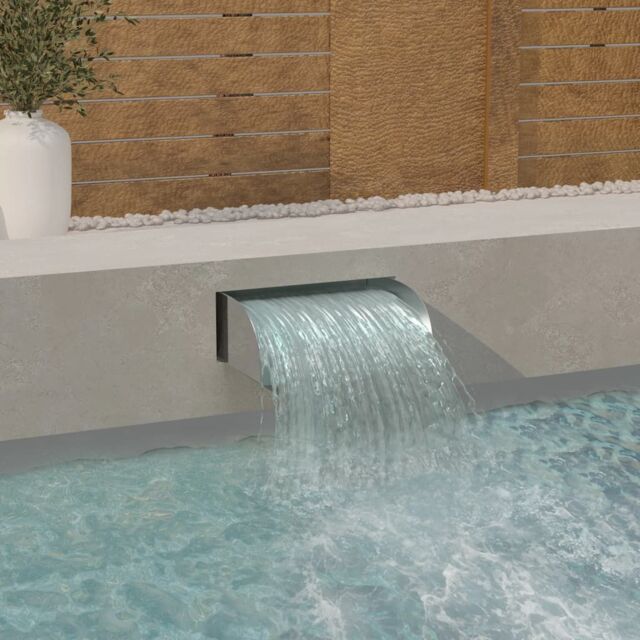 Berkfield Home Waterfall 45x34x14 cm Stainless Steel 304 in Silver - Size: 45 x 34 x 14 cm - image 1