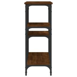 Berkfield Home Decorative Console Table Brown Oak 102x29x75 cm Engineered Wood - Size: 102 x 29 x 75 cm - thumbnail 5