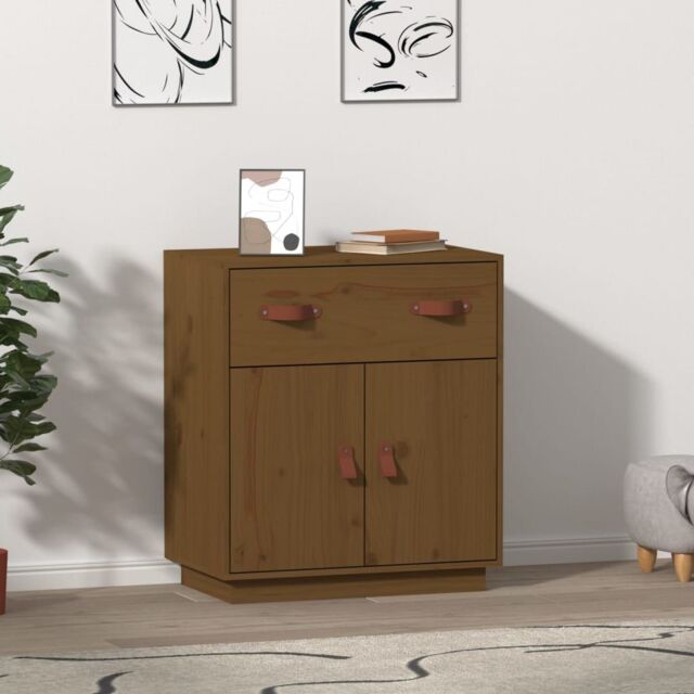 Berkfield Home Sideboard Honey Brown 65.5x40x75 cm Solid Wood Pine - image 1